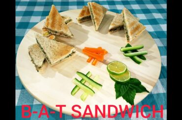 B-A-T Sandwich / Basil - Avocado - Tuna (B-A-T) Sandwich / Quick and easy healthy sandwich recipe