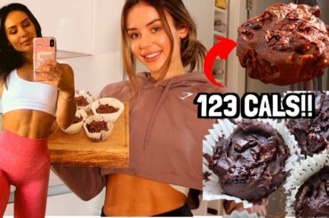 Healthy and Low Cal BROWNIE MUFFINS! low sugar, high protein *weight loss*