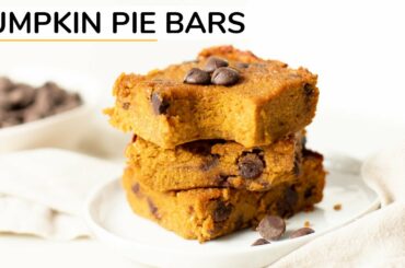 PUMPKIN PIE BARS | healthy recipe