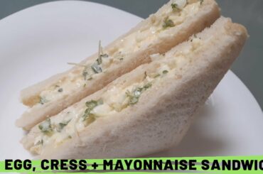 EGG + CRESS SANDWICH WITH MAYONNAISE HEALTHY RECIPE