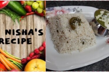 | JEERA RICE WITH PALAK PANEER| HEALTHY LUNCH | NISHA'S RECIPE