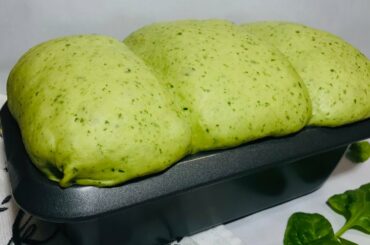 Spinach Bread Recipe with fresh Spinach (Spinach Bread Loaf Recipe - Very soft and fluffy!)