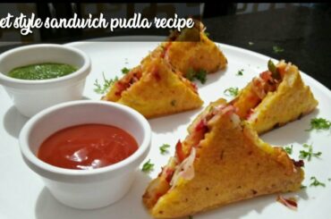 Amazing pudla sandwich | Easy, healthy breakfast recipe | street style pudla by Chintu's Cook Book