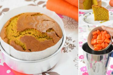 Whole Wheat Carrot Cake In A Blender | Healthy Atta Cake | Carrot Cake