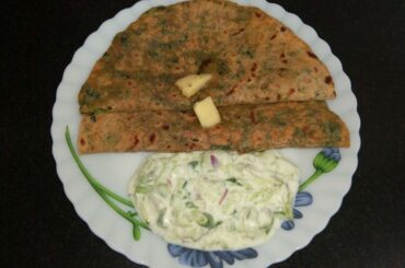 Methi Paratha Recipe - Fenugreek leaves flatbread - Healthy breakfast special