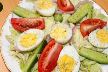 Healthy Diet Salad | Cucumber Egg Salad | Weight Loss Salad Recipe by Cooking with Fatima