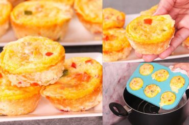 EASY EGG MUFFIN RECIPE | VEGETABLE OMELETTE  MUFFIN | EASY HEALTHY BREAKFAST RECIPE | N'Oven Foods