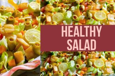 Olive Cucumber & Tomato Salad | Super Healthy & Delicious Salad Recipe