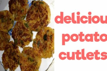 Delicious potato cutlets ll less oil snacks recipe /healthy potato cutlets for childrens and adults#
