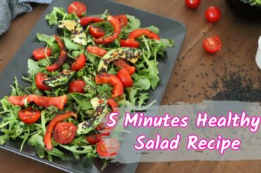 Quick Salad Recipe | Healthy & Tasty | Vegan (Arugula Salad)