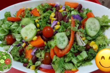 Green Salad Recipe - A Healthy Choice For Your Diet! (Urdu/Hindi)