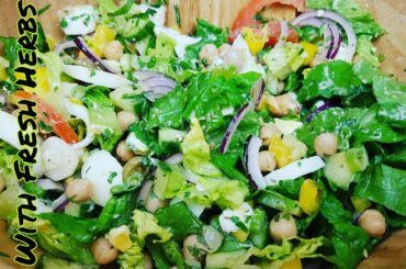 Healthy Salad With Fresh Herbs | Diet Food | Healthy Food | Chickpeas Salad | Cookwithaqib Ep.#73