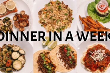 WHAT I EAT FOR DINNER IN A WEEK (SIMPLE/HEALTHY RECIPES, GLUTEN/DAIRY FREE)