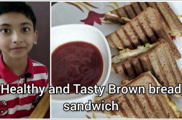 Quick and Easy Brown Bread Sandwich recipe |Healthy snack for kids |Anytime Snack |Cooking by Farhan