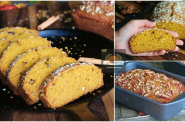 Healthy Pumpkin Bread Recipe |  Whole Wheat And Almond Flour Pumpkin Bread | Pumpkin Loaf Cake