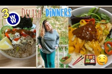 Vlog/ 3 HEALTHY & DELICIOUS DINNER IDEAS (2 asian inspired) | My WW Blue/ Amazon Plus Size