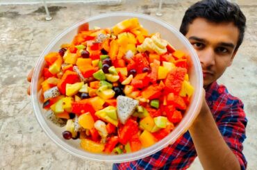 FRUIT SALAD | Healthy Fruits Mixed Salad Recipe | Fruits Cutting and Eating # green coorg