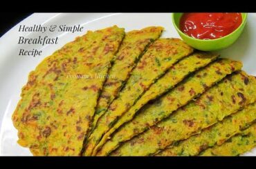 Healthy & Tasty Breakfast Recipe/ Simple Aate ka Cheela Recipe/ Methi Cheela - How to make Cheela