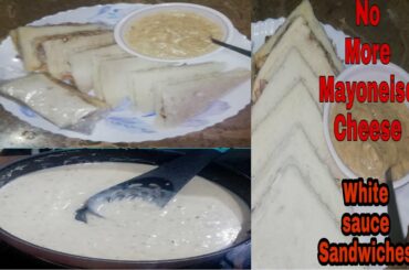 No Mayoneise, no cheese no yogurt easy sandwich recipe/white creamy sauce sandwich/ healthy recipe