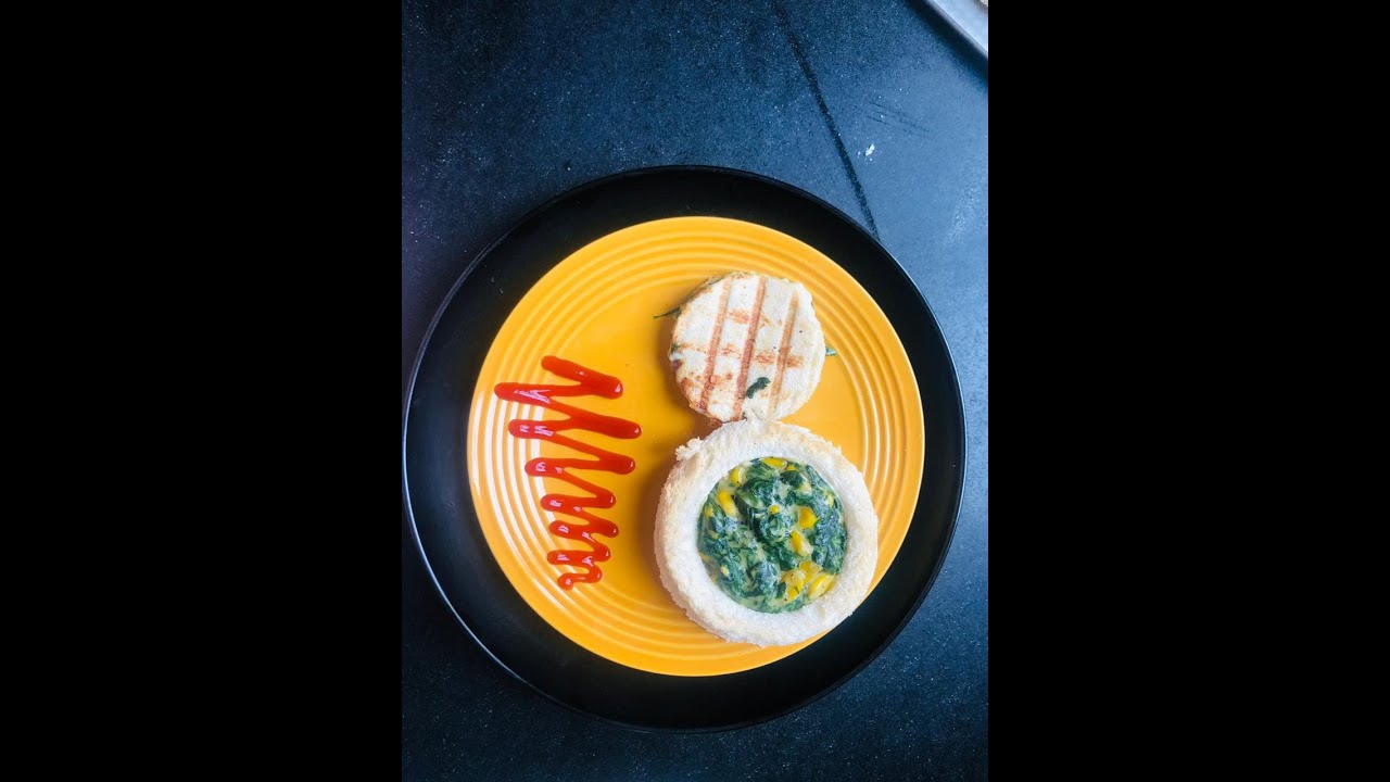 Baked Spinach corn disk | Grilled spinach corn sandwich | Healthy food recipes | Easy to make snack Baked Spinach corn disk | Grilled spinach corn sandwich | Healthy food recipes | Easy to make snack