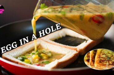 Egg in a hole sandwich quick & easy 10 minute breakfast or snack recipe