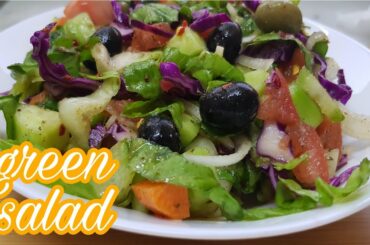 Green Salad recipe||Mazedaar Green Salad||Healthy Salad for weightloss||andleeb vlogs and cooking