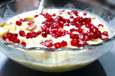 Fruit custard recipe || healthy recipe || dessert || Custard recipe