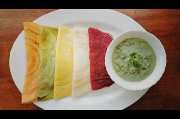 Breakfast recipe //5 Colorful Dosa//Healthy Breakfast