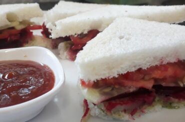 MUMBAI STREET SPECIAL VEG SANDWICH RECIPE | VERY HEALTHY & TASTY SANDEICH | SUFIYANA KITCHEN