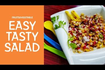 Easy tasty  #salad#fruits&vegitable#healthy salad#Best combination with ghee rice, biriyani, etc