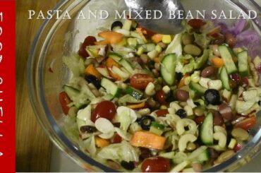 Quick and easy pasta and bean salad | A healthy weight loss salad recipe #healthy_salad_recipe