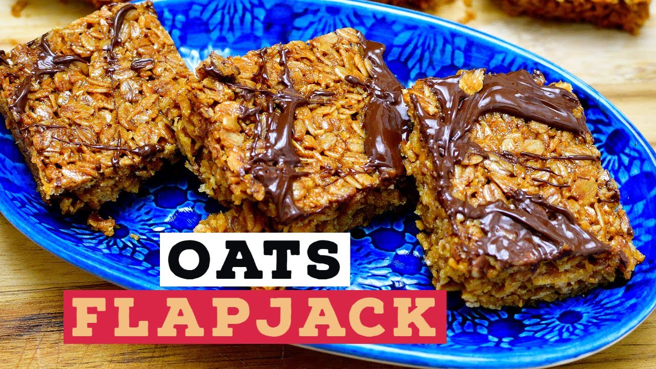 Oats Flapjack Chocolate Recipe Vegan | Oats Sweet Recipe | Healthy Recipe | Crispy Oats Recipe Oats Flapjack Chocolate Recipe Vegan | Oats Sweet Recipe | Healthy Recipe | Crispy Oats Recipe