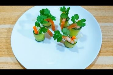 Cucumber Roll With Shrimp Recipe | Healthy Food | OOSMANCooking show