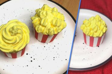 BANANA MUFFINS & YELLOW WHIPPED CREAM | BANANA BREAD | Easy Healthy Recipe | Recipe Castle