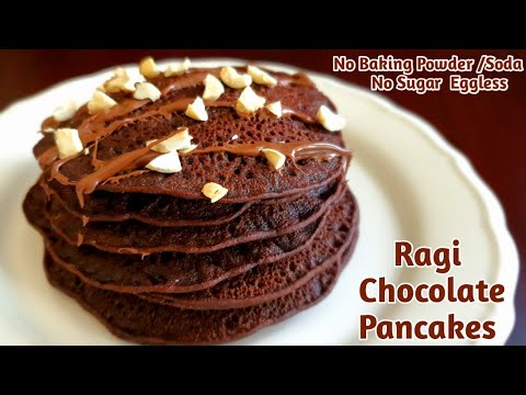 Ragi Chocolate Banana Pancakes | Ragi Pancakes | Healthy Breakfast Snack Recipe Ragi Chocolate Banana Pancakes | Ragi Pancakes | Healthy Breakfast Snack Recipe