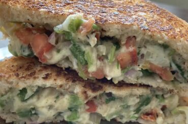 cheesy veg mix sandwich /quick healthy breakfast/veg sandwich