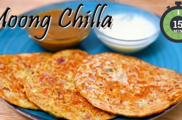 Moong Dal Chilla | 15 minutes Instant Breakfast Recipes | Sprouts Chilla Recipe | Healthy Snack