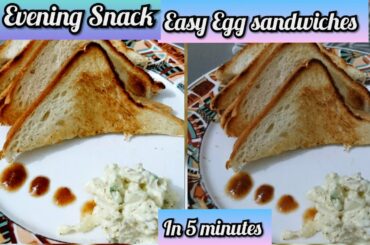 Easy sandwiches Evening Snack in 5 minutes. Quick, healthy and easy snack