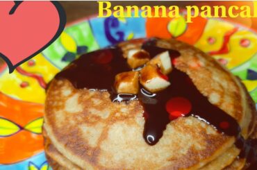 Banana pancake/healthy eggless fluffy banana pancake ki recipe  by swatidang