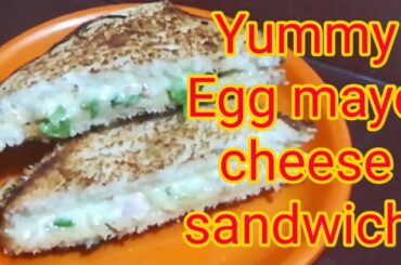 Tasty Egg mayo cheese sandwich / easy snack recipe / healthy recipe /