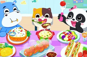 Baby Panda's Cooking Game | Cook Nutritious Dishes & Learn About Healthy Foods | Babybus Games Video