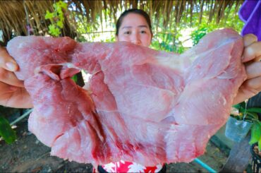 Salty Dried Pork Eating Healthy Food - Salty Dried Pork - Cooking With Sros