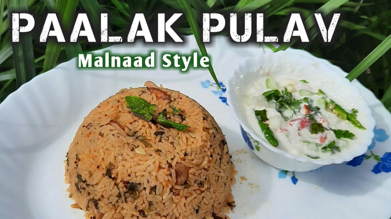 Paalak Pulao | Spinach Palav Recipe | NO spices | NO Garam Masala | Healthy Breakfast Recipe Paalak Pulao | Spinach Palav Recipe | NO spices | NO Garam Masala | Healthy Breakfast Recipe