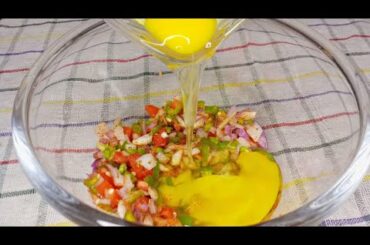 10 minutes recipe healthy breakfast recipe by saqee kitchen & vlogs || veg omelette ||