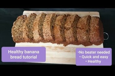 How to make healthy banana bread tutorial *WITH ENGLISH AND SINHALA VOICEOVER*