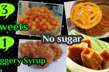 Diwali sweet recipes with jaggery / Jaggery sweet recipes / No White sugar / Boondi ladoo