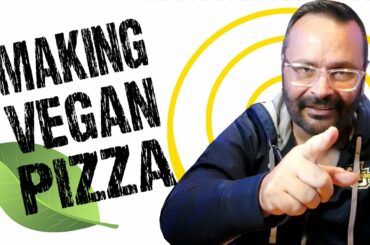 First Time Cooking Vegan!  Chickpea Pizza!