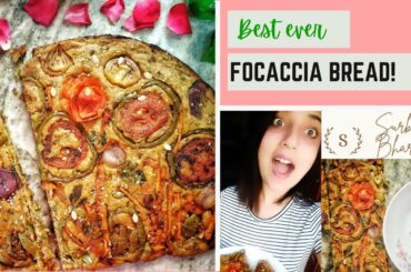 Best Ever Focaccia Bread | Healthy, Vegan, Guilt-Free | No Oven Recipe