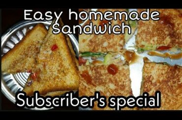 Easy homemade Sandwich | 5mins preparation | Tamil | Quick breakfast | Tasty and healthy food