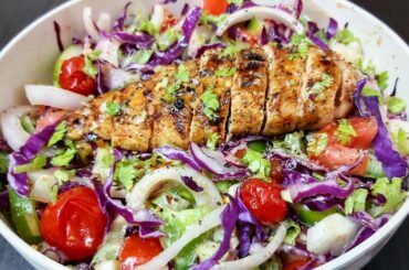 GRILLED CHICKEN SALAD | chicken salad recipe | healthy salad recipes for weight loss | protein salad